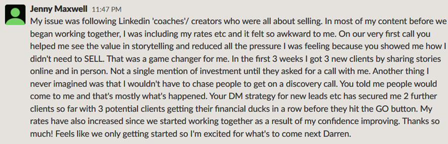 Jenny M. testimonial